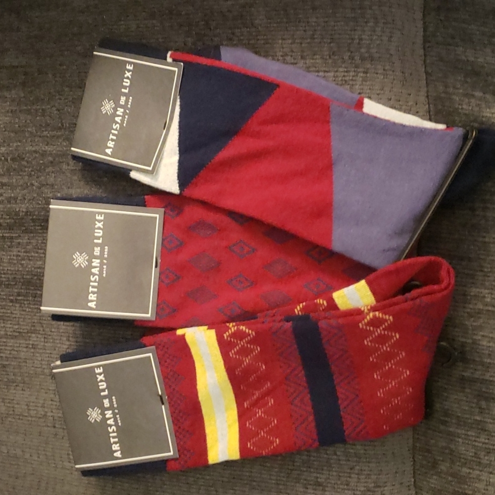 Mens Artisan De Luxe Dress Socks - 3 Pair